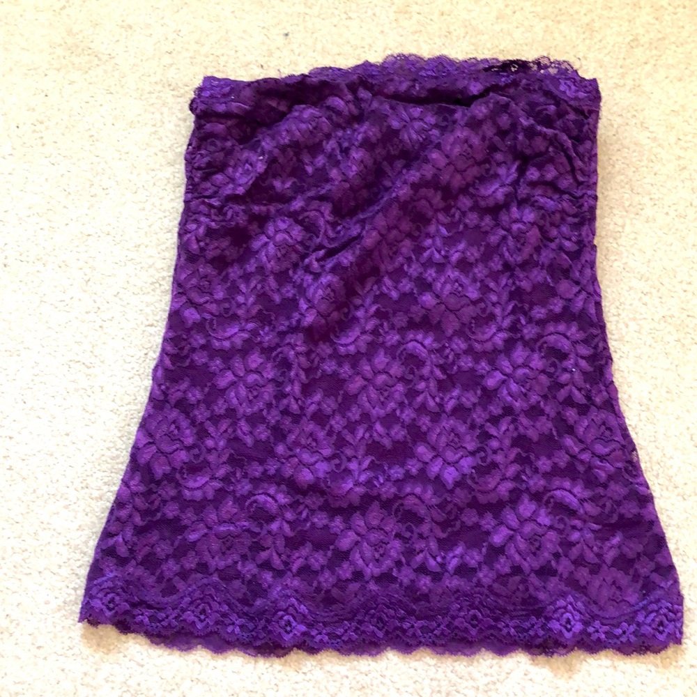 Purple Lace Tube Top